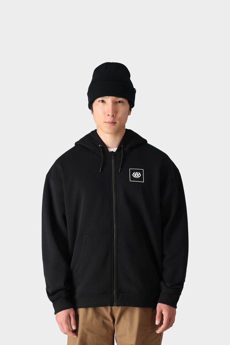 686 Technical Apparel 686 Knockout Script Premium Heavyweight Zip Hoody | Black