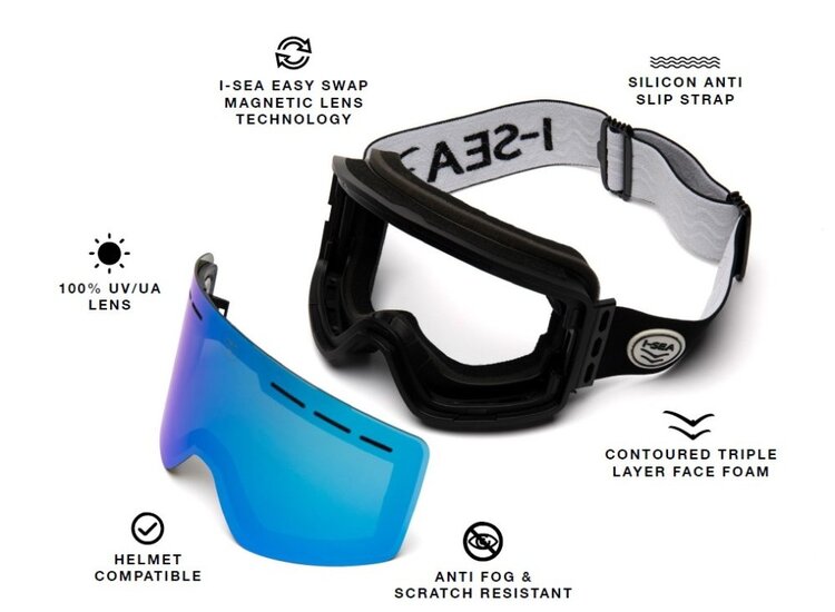 I-SEA Big Sky Goggle | Black / Smoke