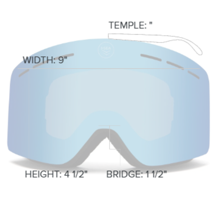 I-SEA I-SEA Big Sky Goggle | Black / Red Mirror
