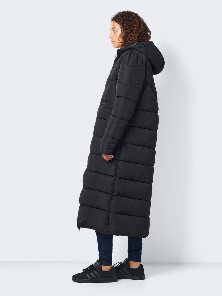 Noisy May Dalcon Extra Long Puffer Jacket | Black