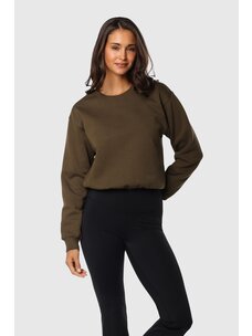 TEAMLTD TEAMLTD Cinch Waist Crewneck  |  Olive
