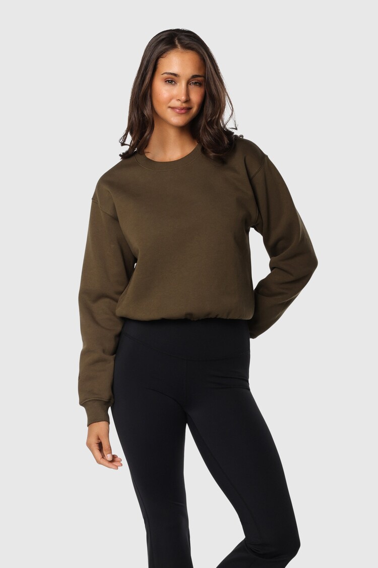 TEAMLTD TEAMLTD Cinch Waist Crewneck  |  Olive