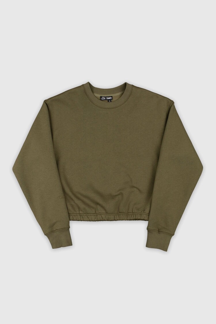 TEAMLTD TEAMLTD Cinch Waist Crewneck  |  Olive