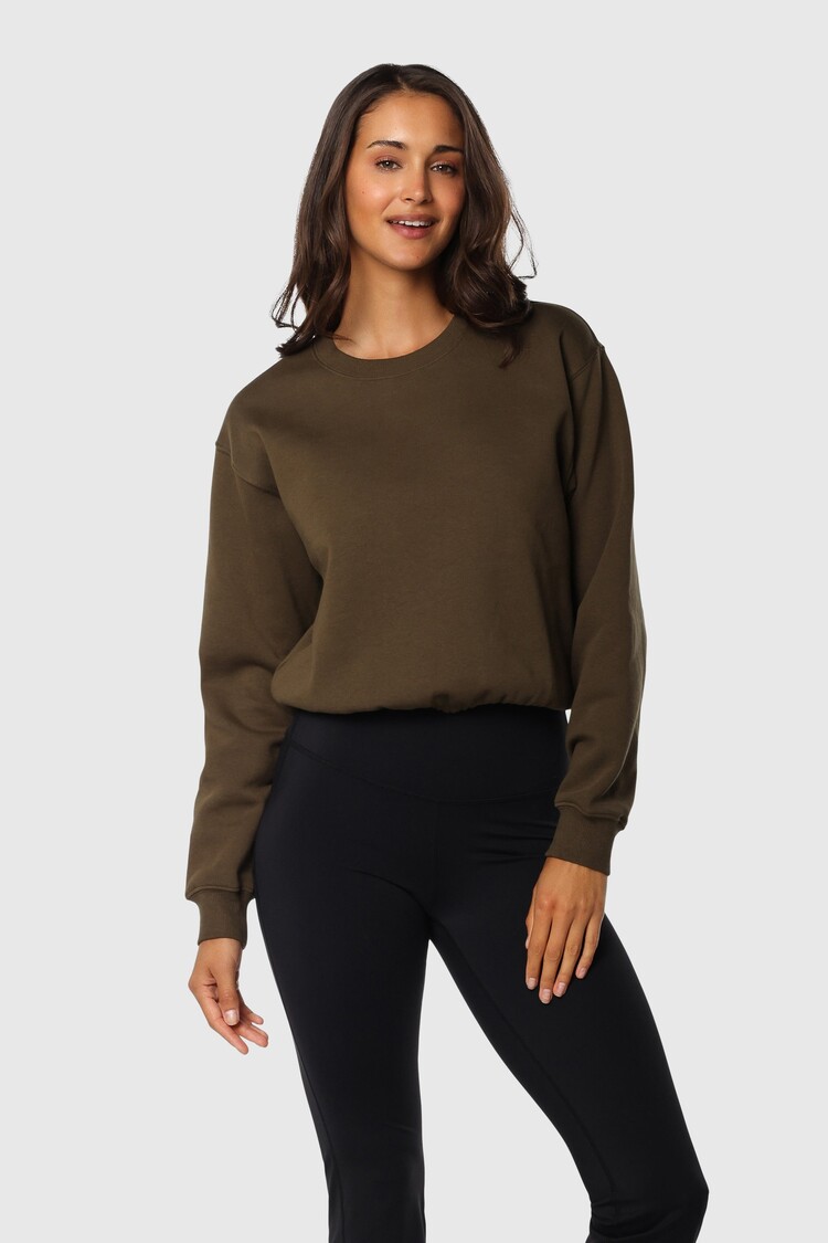 TEAMLTD TEAMLTD Cinch Waist Crewneck  |  Olive