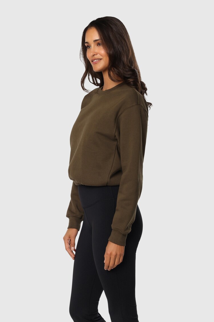 TEAMLTD TEAMLTD Cinch Waist Crewneck  |  Olive