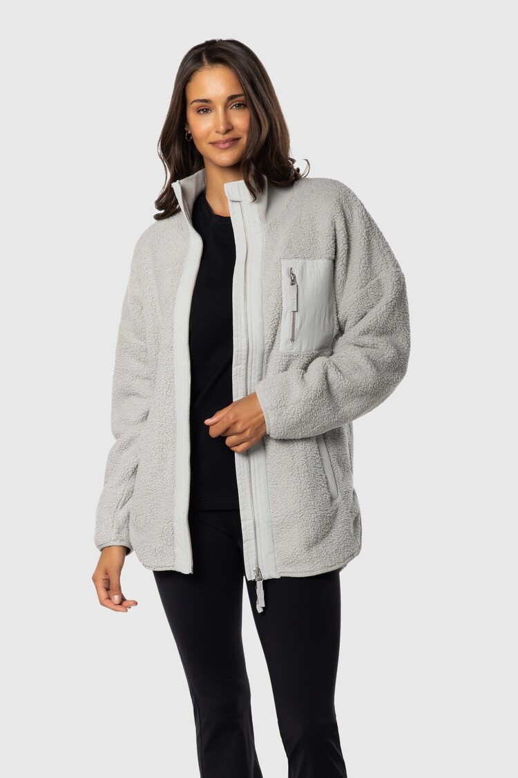 TEAMLTD Teddy Zip Jacket  |  Grey