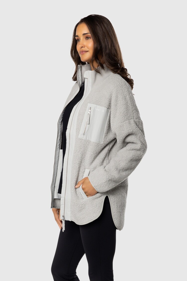 TEAMLTD Teddy Zip Jacket  |  Grey