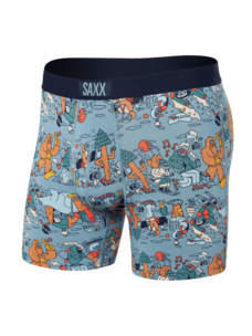 Saxx Saxx Vibe Super Soft Boxer Brief | Fresh Tracks-Desert Blue