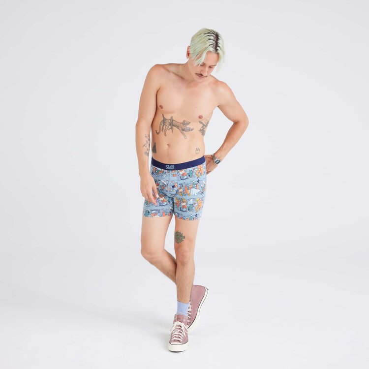 Saxx Saxx Vibe Super Soft Boxer Brief | Fresh Tracks-Desert Blue