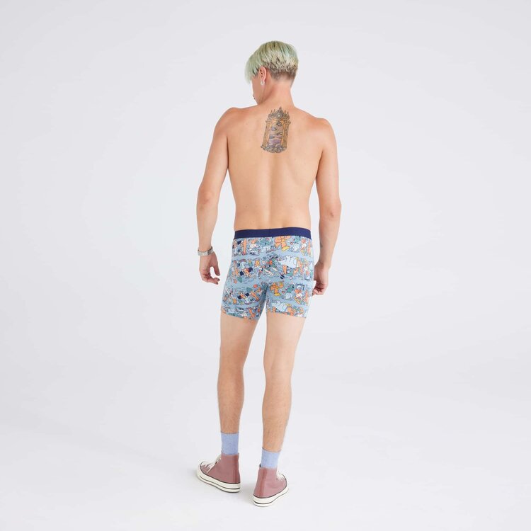 Saxx Saxx Vibe Super Soft Boxer Brief | Fresh Tracks-Desert Blue