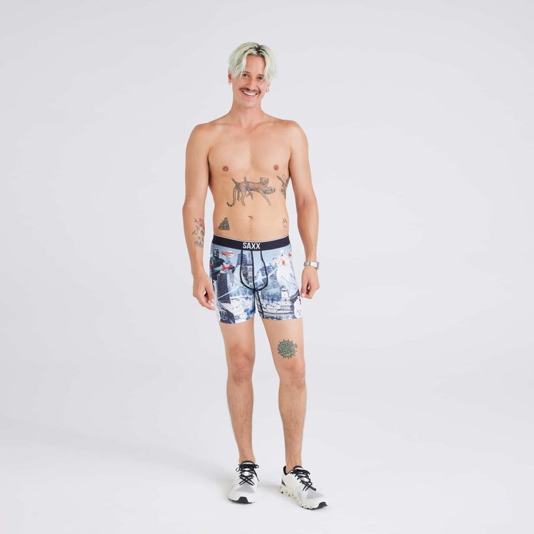Saxx Saxx Volt Breathable Mesh Boxer Brief | Frosty Invasion-Grey