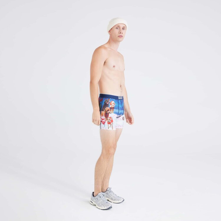 Saxx Volt Breathable Mesh Boxer Brief | Dogs Of Saxxmas-Blue