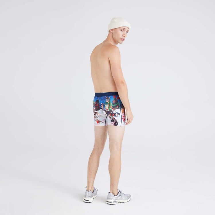 Saxx Volt Breathable Mesh Boxer Brief | Dogs Of Saxxmas-Blue