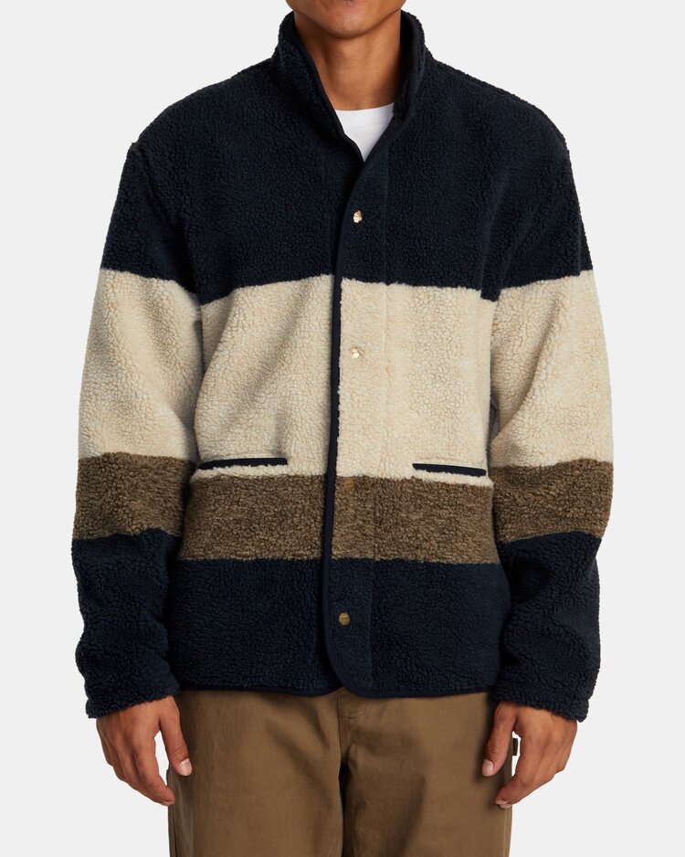 RVCA RVCA Westwood Snap Fleece | Dark Khaki
