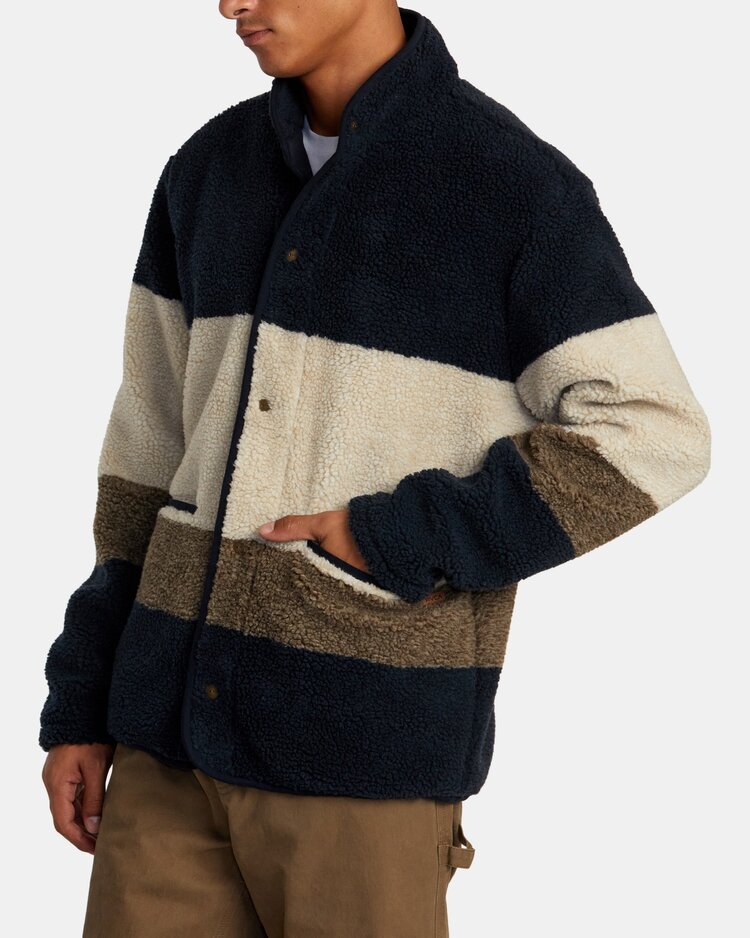 RVCA RVCA Westwood Snap Fleece | Dark Khaki