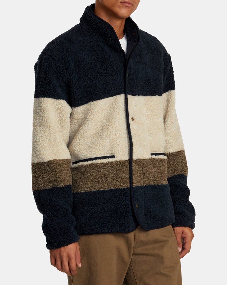 RVCA RVCA Westwood Snap Fleece | Dark Khaki