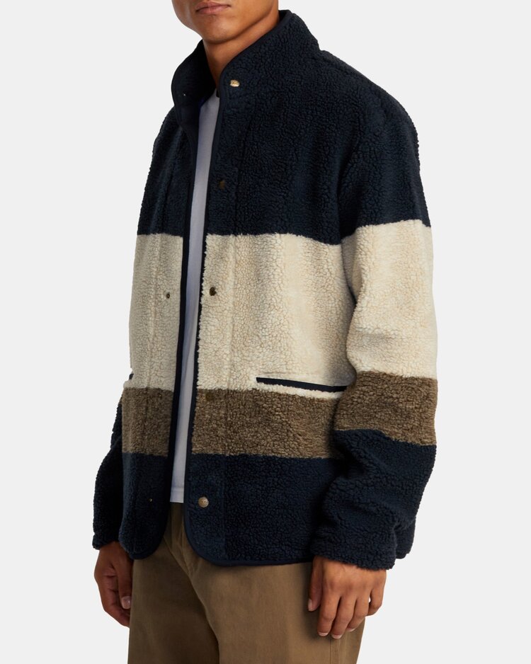 RVCA RVCA Westwood Snap Fleece | Dark Khaki