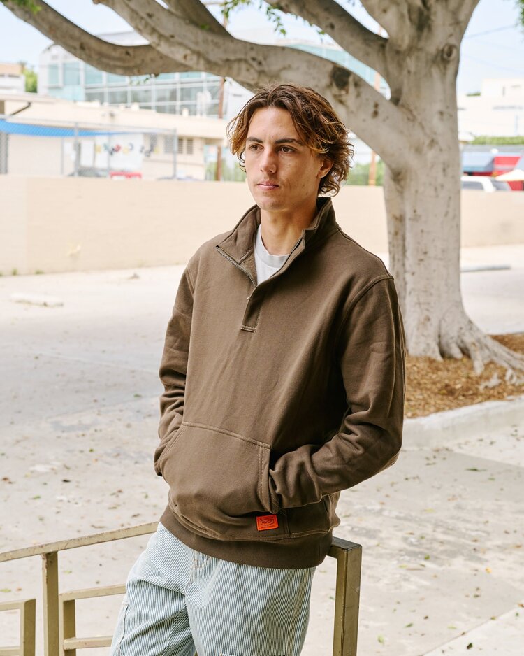 RVCA RVCA Chainmail Pullover | Chocolate