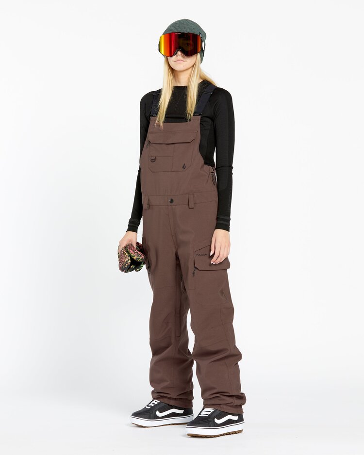 Volcom Women's Creston 3D Stretch Bib Overall | Mahogany