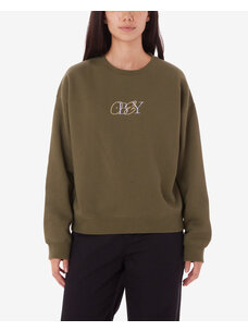 Obey Type Mix Crew Fleece | Olive