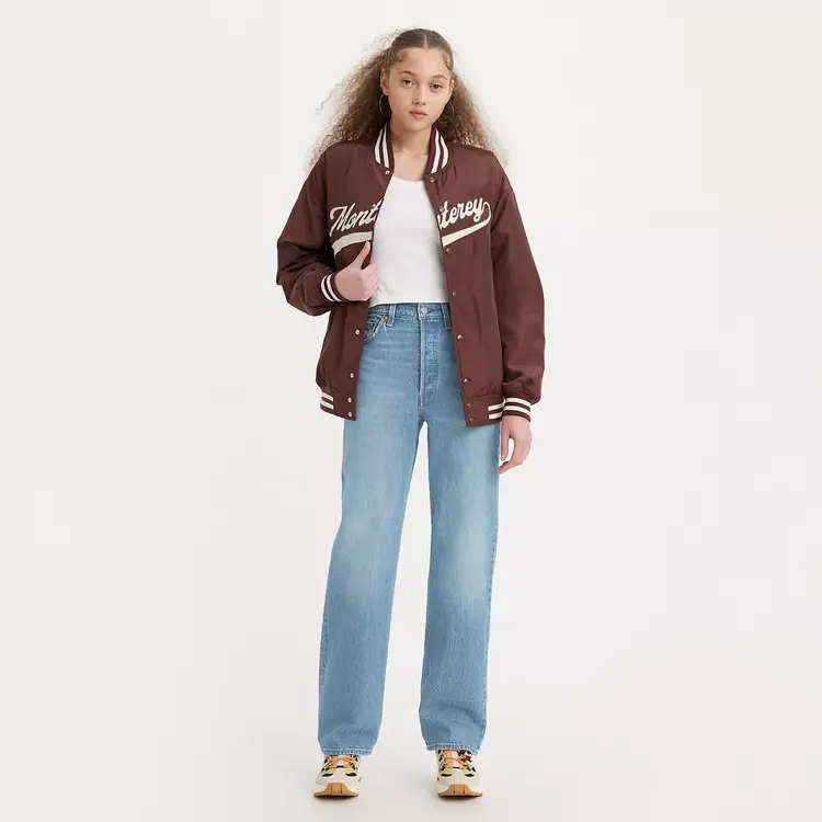 Levi's Levi's Levis Ribcage Full Length Samba Tango Light | Light Indigo  Worn In