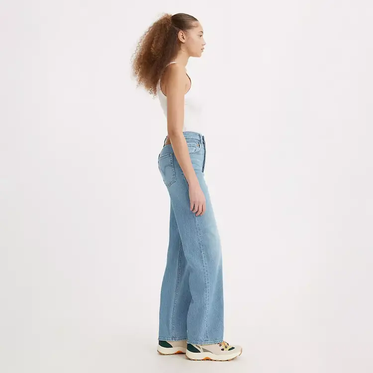 Levi's Levi's Levis Ribcage Full Length Samba Tango Light | Light Indigo  Worn In