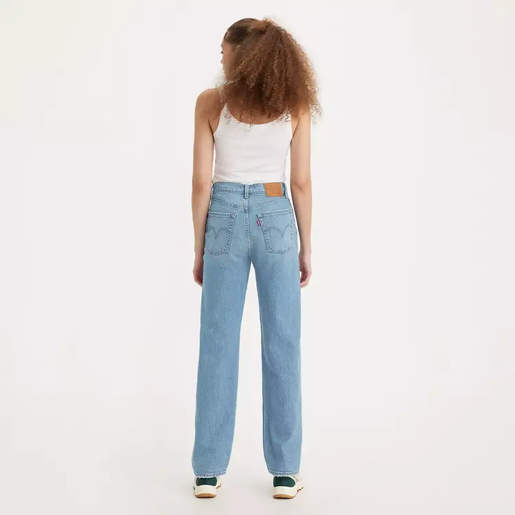 Levi's Levi's Levis Ribcage Full Length Samba Tango Light | Light Indigo  Worn In