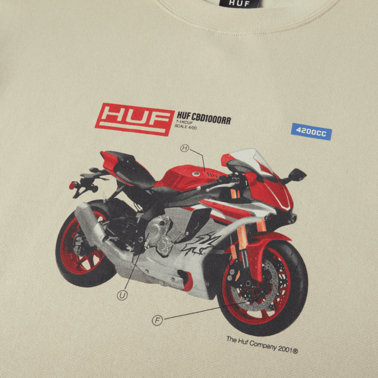 HUF HUF 422cc Crewneck | Stone