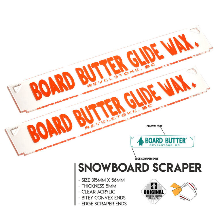 Board Butter Glide Wax Scraper | 5mm, 315mm x 56mm