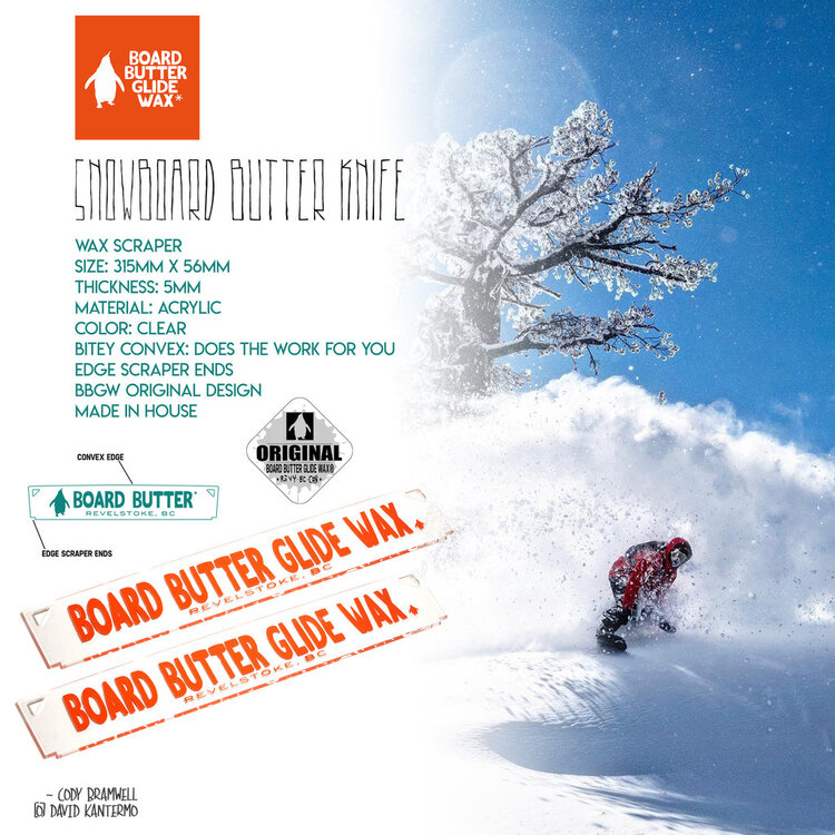 Board Butter Board Butter Board Butter Glide Wax Scraper | 5mm, 315mm x 56mm