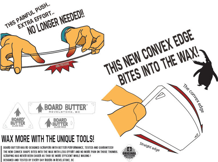 Board Butter Glide Wax Scraper | 5mm, 315mm x 56mm