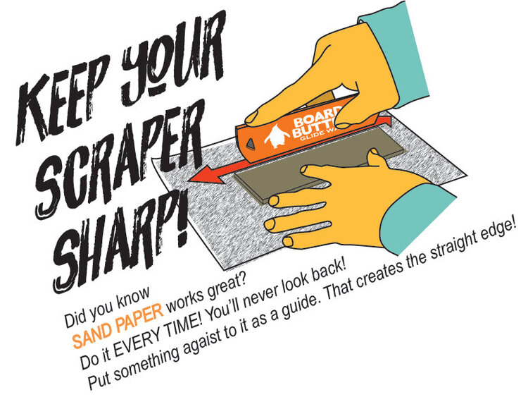 Board Butter Board Butter Board Butter Glide Wax Scraper | 5mm, 315mm x 56mm