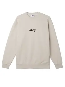 Obey Obey Lowercase Crew | Silver Grey