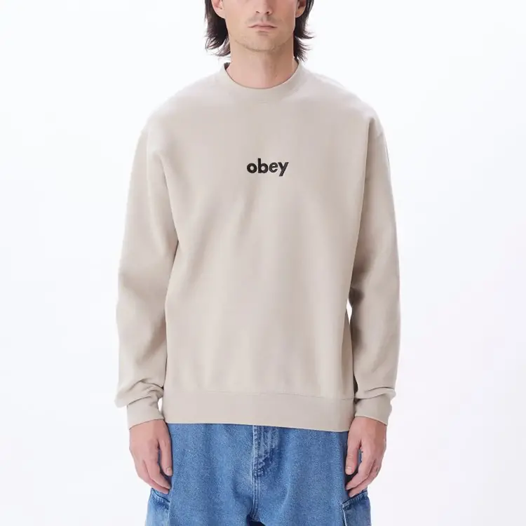 Obey Obey Lowercase Crew | Silver Grey
