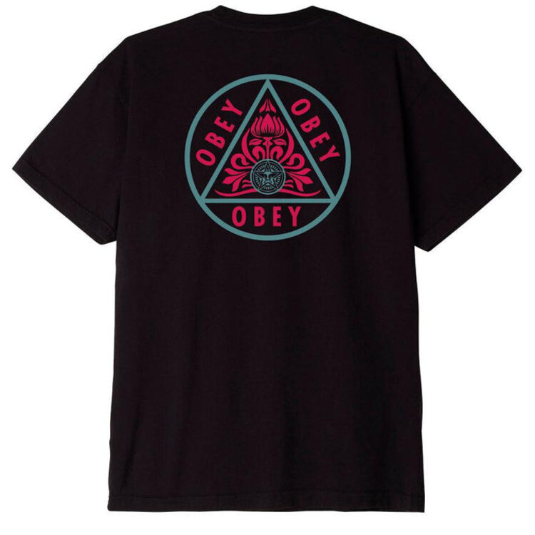 Obey Obey Pyramid Organic Tee | Faded Black