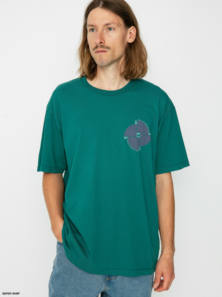 Obey Obey Downward Spiral Organic Tee | Adventure Green