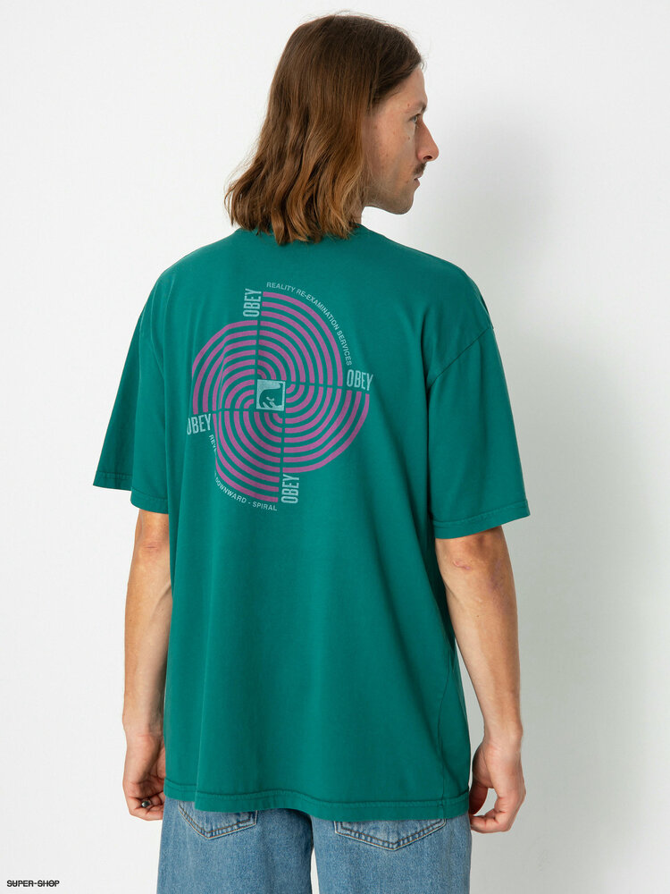 Obey Obey Downward Spiral Organic Tee | Adventure Green