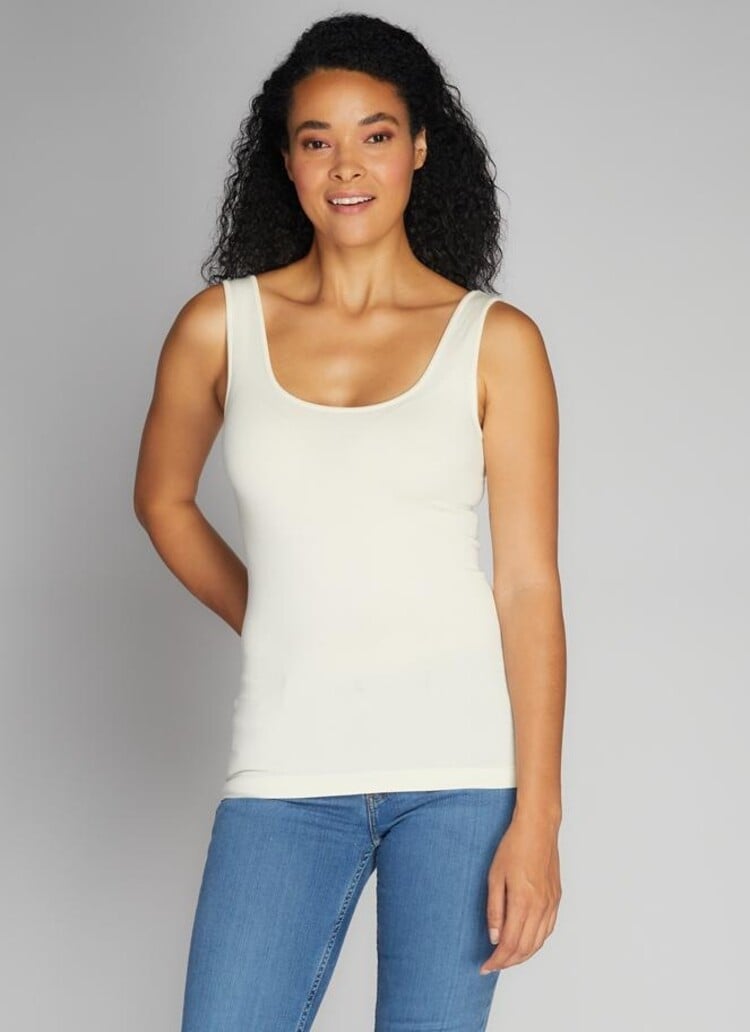 C'est Moi C'est Moi Bamboo Short Tank | Ivory | One Size