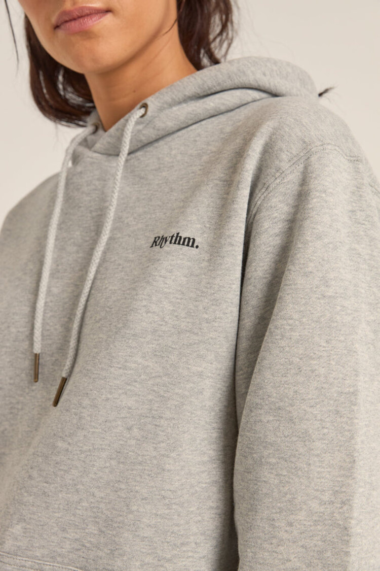 Rhythm Rhythm Logo Boyfriend Fleece Hood | Grey Heather