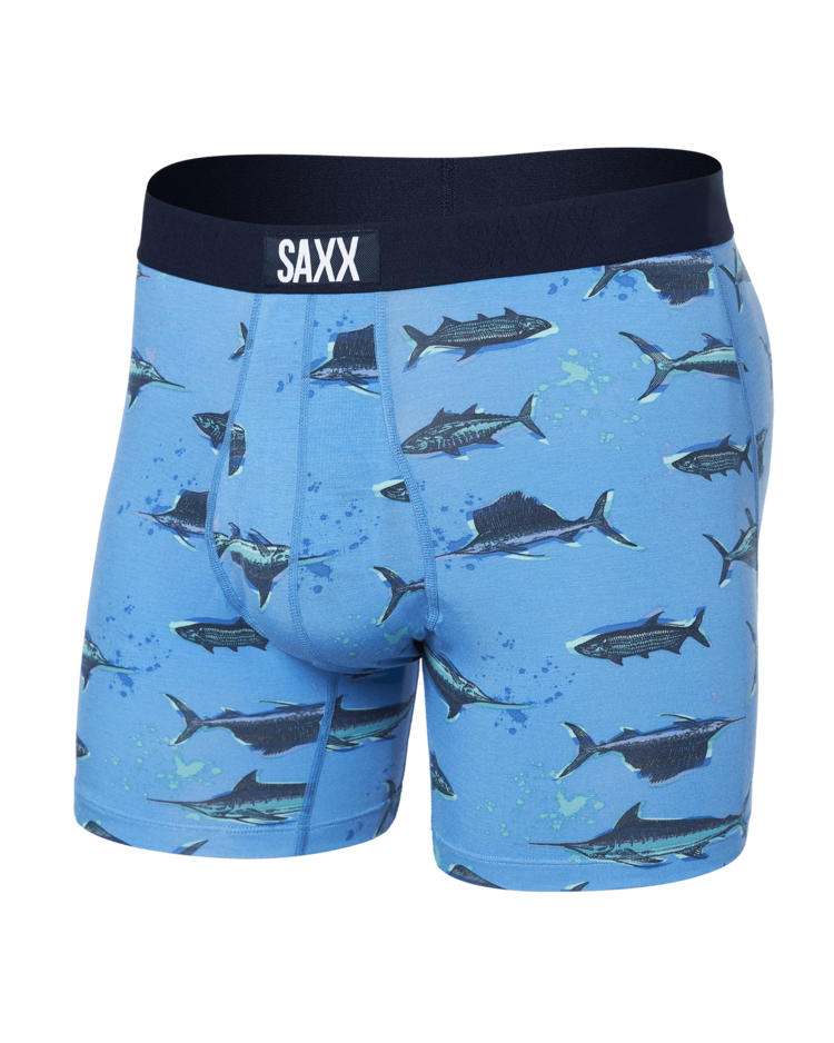 Saxx Saxx Ultra Super Soft Boxer Brief | Fish OnSail Blue