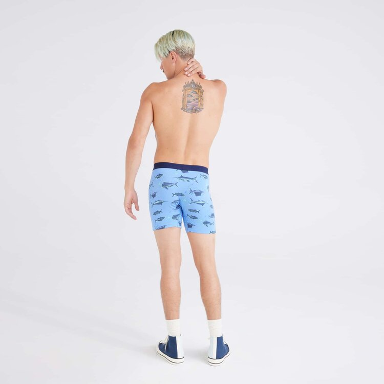 Saxx Saxx Ultra Super Soft Boxer Brief | Fish OnSail Blue