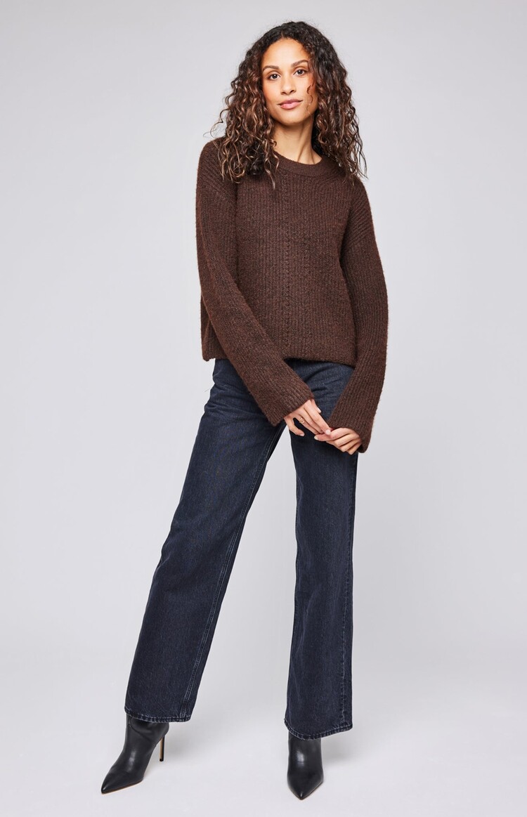 Gentle Fawn Gentle Fawn Taylyn Crewneck Pullover | Heather Espresso