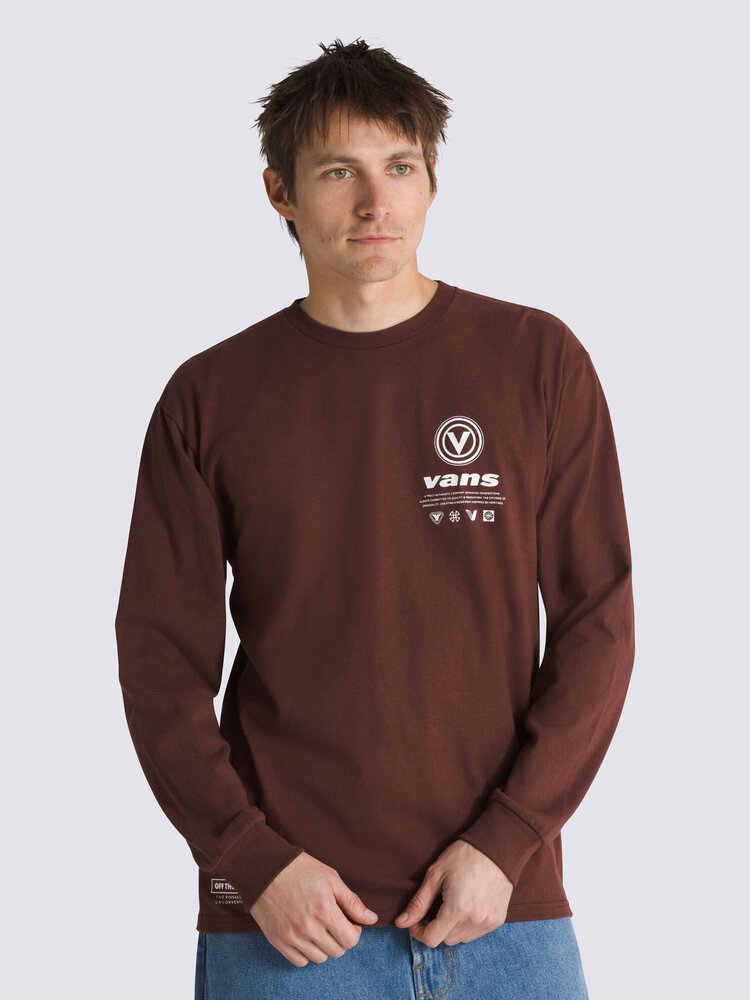 Vans Vans Mens Long Sleeve TShirt Spanning 66 | Bitter Chocolate