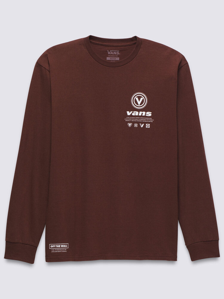 Vans Vans Mens Long Sleeve TShirt Spanning 66 | Bitter Chocolate
