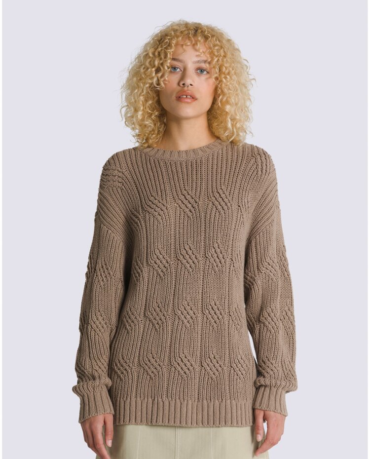 Vans Vans Suzie Cable Crew Sweater | Desert Taupe Brown