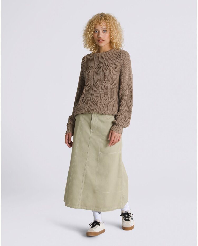 Vans Vans Suzie Cable Crew Sweater | Desert Taupe Brown