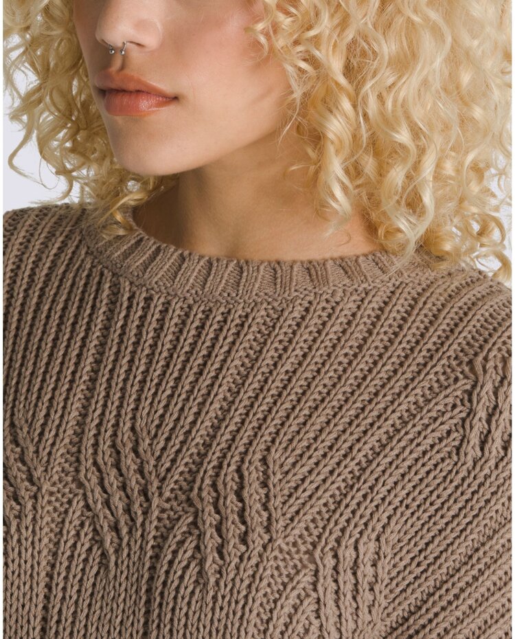 Vans Vans Suzie Cable Crew Sweater | Desert Taupe Brown