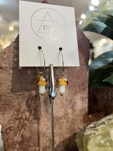 Maiden Perras Maiden Perras Maidenperras Orange Mushroom Hoops | Gold