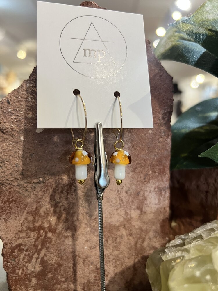 Maiden Perras Maiden Perras Maidenperras Orange Mushroom Hoops | Gold