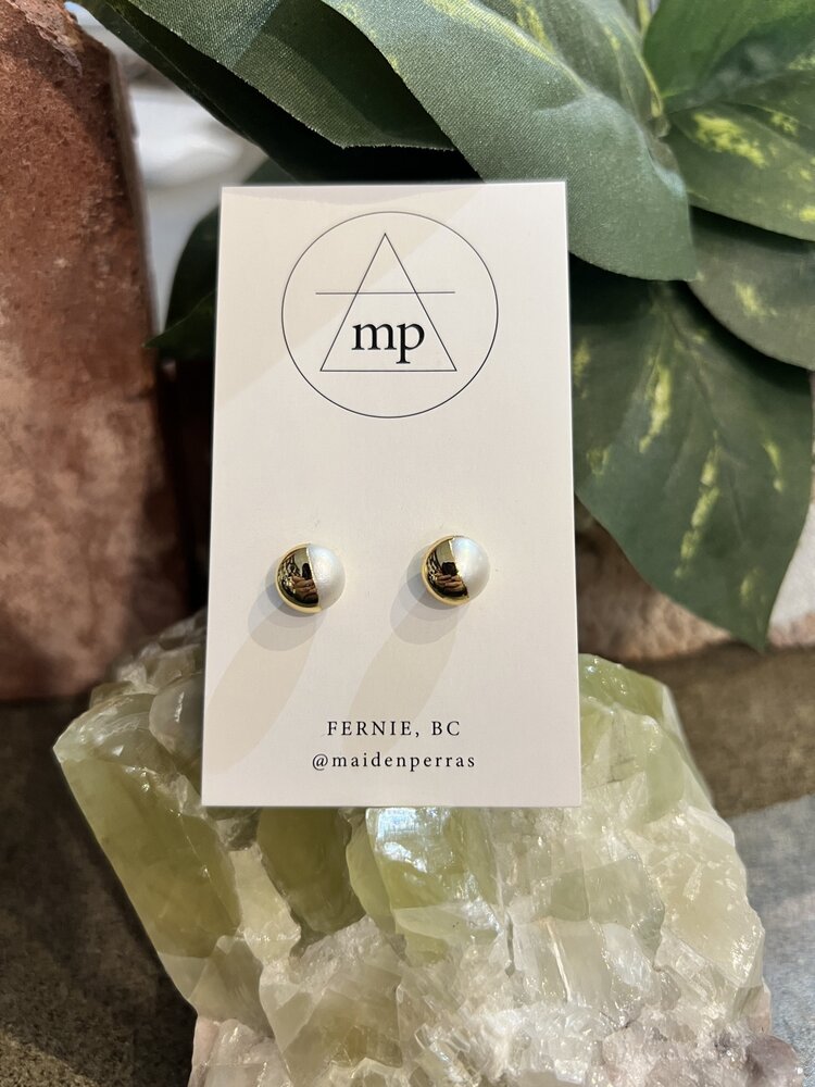 Maiden Perras Maiden Perras Maidenperras Pearl | Gold Stud Earring